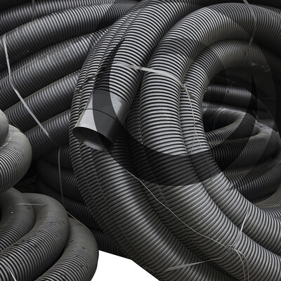 160mm OD TW Electrical Duct x50m Coil BLACK (140mm ID)