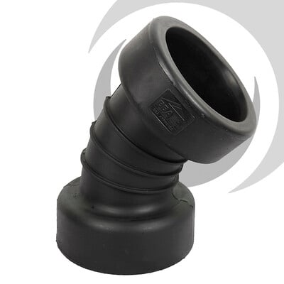 225mm ID Twinwall Drain Bend D/Socket 45deg Short Radius inc. seals