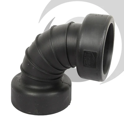 225mm ID Twinwall Drain Bend D/Socket 90deg Short Radius inc. seals
