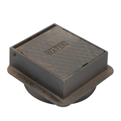 Ductile Iron Surface Box 170x150mm Plasson Hinged - Marked 'Water'