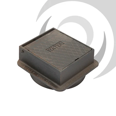 Ductile Iron Surface Box 170x150mm Plasson Hinged - Marked 'Water'