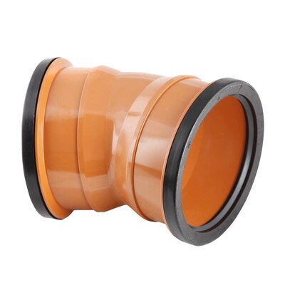 110mm UPVC Drainage D/Socket Bend 22.5deg