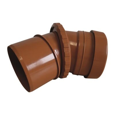 110mm UVPC S/Socket 0-45deg Adjustable Bend
