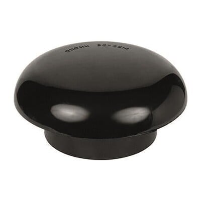 110mm Soil Pipe Mushroom Vent Cowl - Black