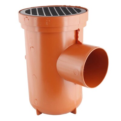 110mm ORANGE Circular Bottle Gully Roddable