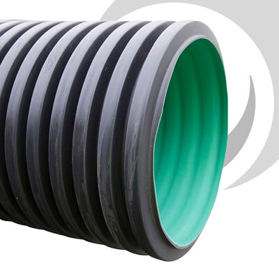 600mm BBA Twinwall Pipe Plain Ended x6m