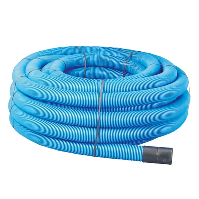 63mm OD Twinwall Duct Coil x50m; BLUE