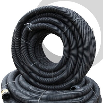 63mm OD Twinwall Duct x50m; BLACK