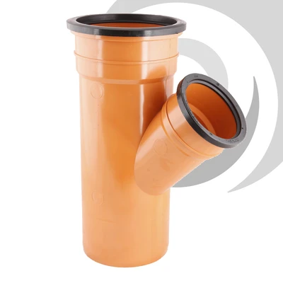 160/110mm UPVC D/Socket 45deg Unequal Y Jc