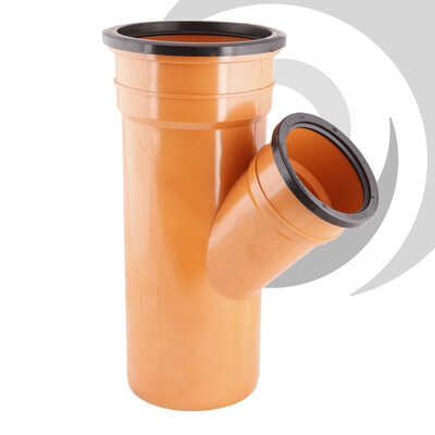 160/110mm UPVC D/Socket 45deg Unequal Y Jc