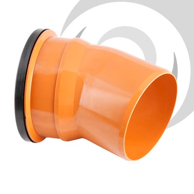 160mm UPVC Drainage S/Socket Bend 22.5deg