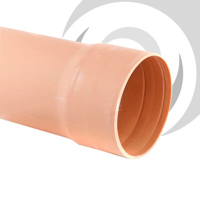 160mm UPVC S/Socket Half Perforated Pipe x6m