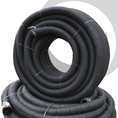 90mm OD Twinwall Duct x50m; BLACK