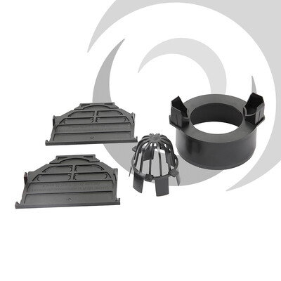 Hexdrain Accessory Set inc. Outlet Connector 2x End Caps & Leaf Guard