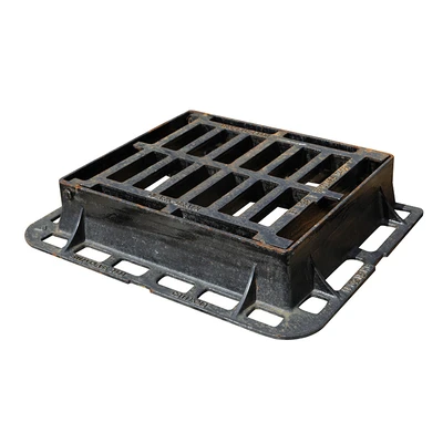 Ductile Iron Gully Grate: 420 x 420 x 100mm; D400 HINGED c/w Spring Lock