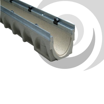 MULTIV+100 100mm W x 300mm D Polymer Channel x1m; D400, Galvanised Edge Rails