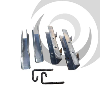 QuadBox Cable Bearer Kit (2x wall bracket, 2x cable bearer, 2x Locking Pin) BT Approved; Galvanised to EN1461