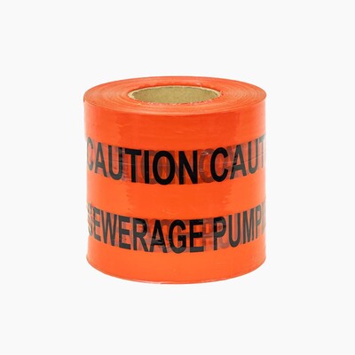 Underground Warning Tape - Sewage Pumping Main (x365m) - Red