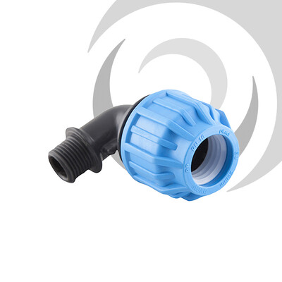 20mm x 3/4" Comp. 90deg Elbow MALE Thread