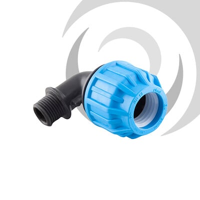 25mm x 1/2" Comp. 90deg Elbow MALE Thread