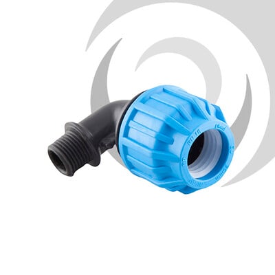 25mm x 3/4" Comp. 90deg Elbow MALE Thread