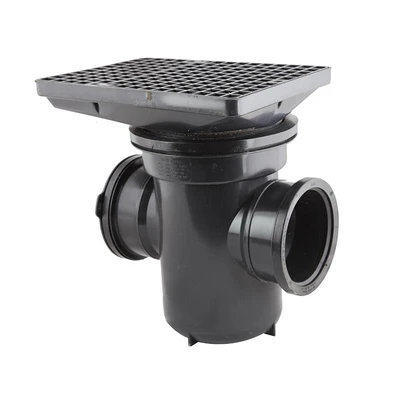 110mm Rectangular B/Inlet Bottle Gully Black