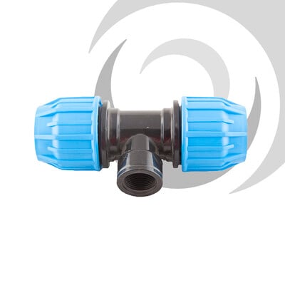 50mm x 1 1/2" Comp. Tee Junction FEMALE Thread