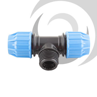 20mm x 3/4" Comp. Tee Junction MALE Thread