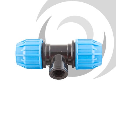 20mm x 1/2" Comp. Tee Junction FEMALE Thread