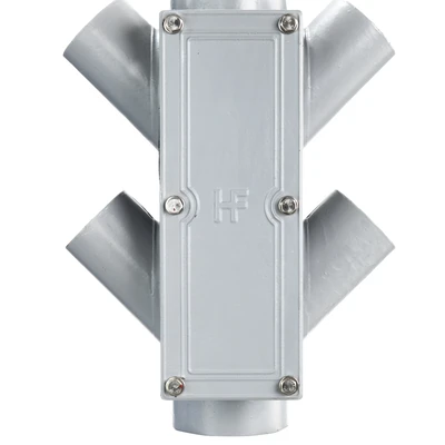 100x100mm Halifax HD Rectangular Inspection Chamber - 4 x 45deg branch