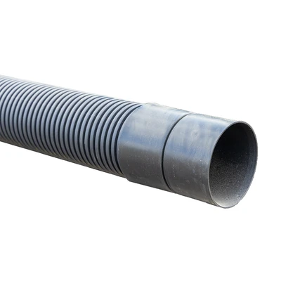 150mm ID Metropower BLACK INSIDE ENATS Twinwall Duct x6m; BLACK Inc Coupler