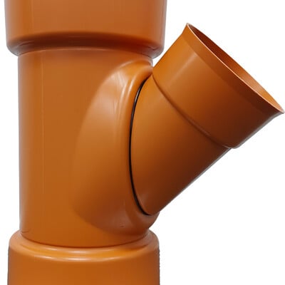 225 X 150mm Metro Sewer 45 Deg Y Junction T/S