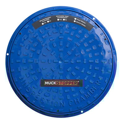 MuckStopper Blue 450mm Stormwater Inspection Chamber Cover