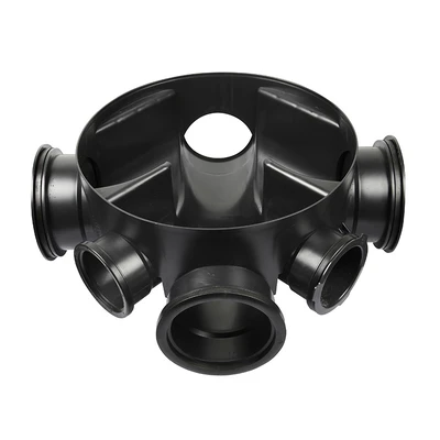 450mm Inspection Chamber Base 160mm Channel 2 x 160mm Inlets & 2 x 110mm Inlets, for installation up to 1.2m - New