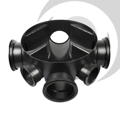 450mm Inspection Chamber Base 160mm Channel 2 x 160mm Inlets & 2 x 110mm Inlets, for installation up to 1.2m - New