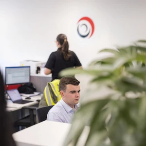 Drainfast Team - Weston Quantity Surveyor completing Material take off in modern office 