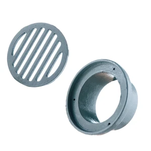 100mm Halifax HD Bellmouth Gully Inlet with Secured Grate; Grey