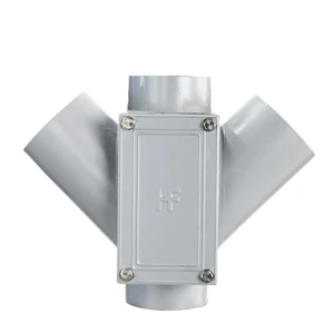 100x100mm Halifax HD Rectangular Inspection Chamber - 2 x 45deg branch