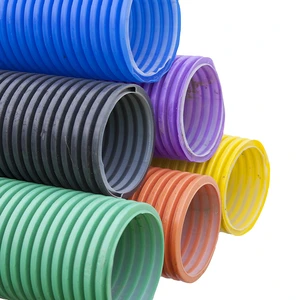 110mm OD Twinwall Electrical Duct x6m; BLACK c/w Coupler