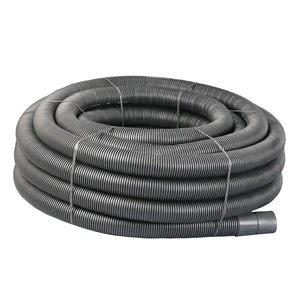 110mm OD Twinwall Electrical Duct Coil x50m; BLACK