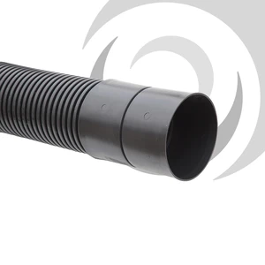 125mm ID Twinwall Duct x6m; BLACK Inc Coupler