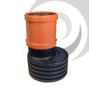 150mm ID/ 172mm OD Naylor TW Spigot to 110mm UPVC Socket Level Invert Reducer