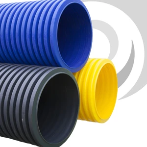 150mm ID Twinwall Duct x6m; BLUE c/w Coupler