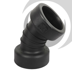 150mm ID Twinwall Drain Bend D/Socket 45 deg Short Radius, inc. seals