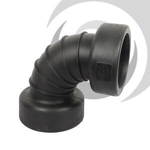 150mm ID Twinwall Drain Bend D/Socket 90 deg Short Radius, inc. seals