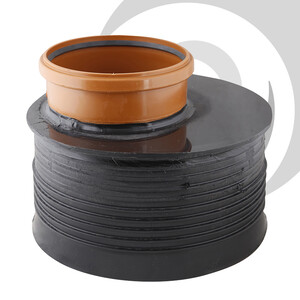 225mm Naylor TW Socket to 160mm UPVC Socket Level Invert Reducer