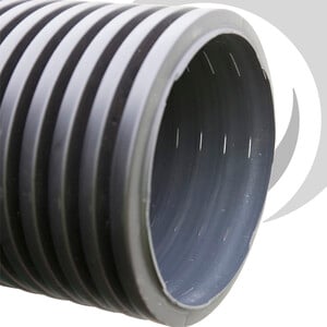 225mm Perforated Twinwall P/E Pipe x6m