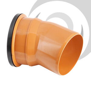 160mm UPVC Drainage S/Socket Bend 22.5deg