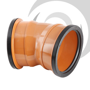 160mm UPVC Drainage D/Socket Bend 22.5deg