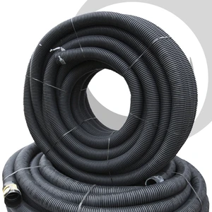 75mm OD Twinwall Duct x50m; BLACK